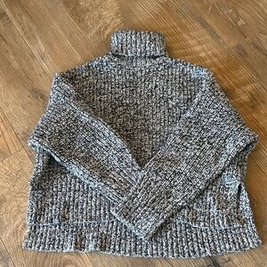 Madewell Black and White Turtleneck Sweater